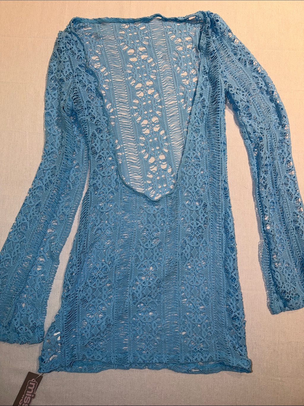 Light Blue Crochet Tunic Cover-Up